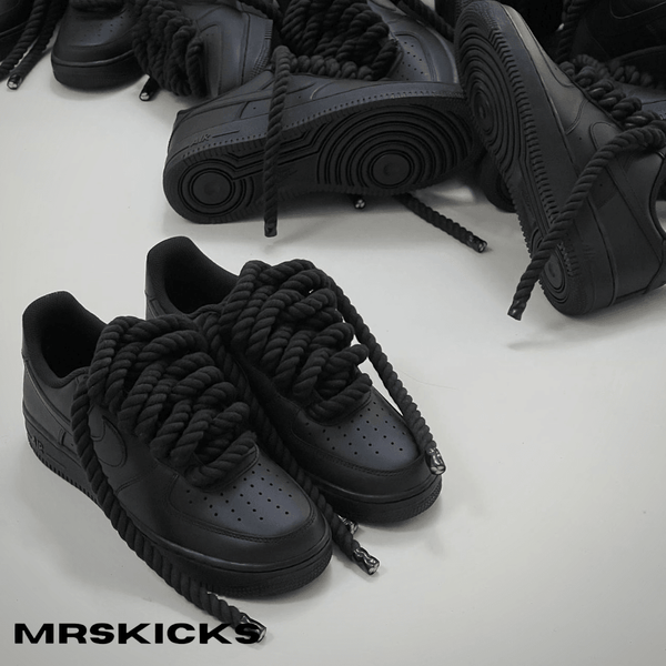 Black Nike Air Force 1 Rope Laces – AO XCLUSIVE
