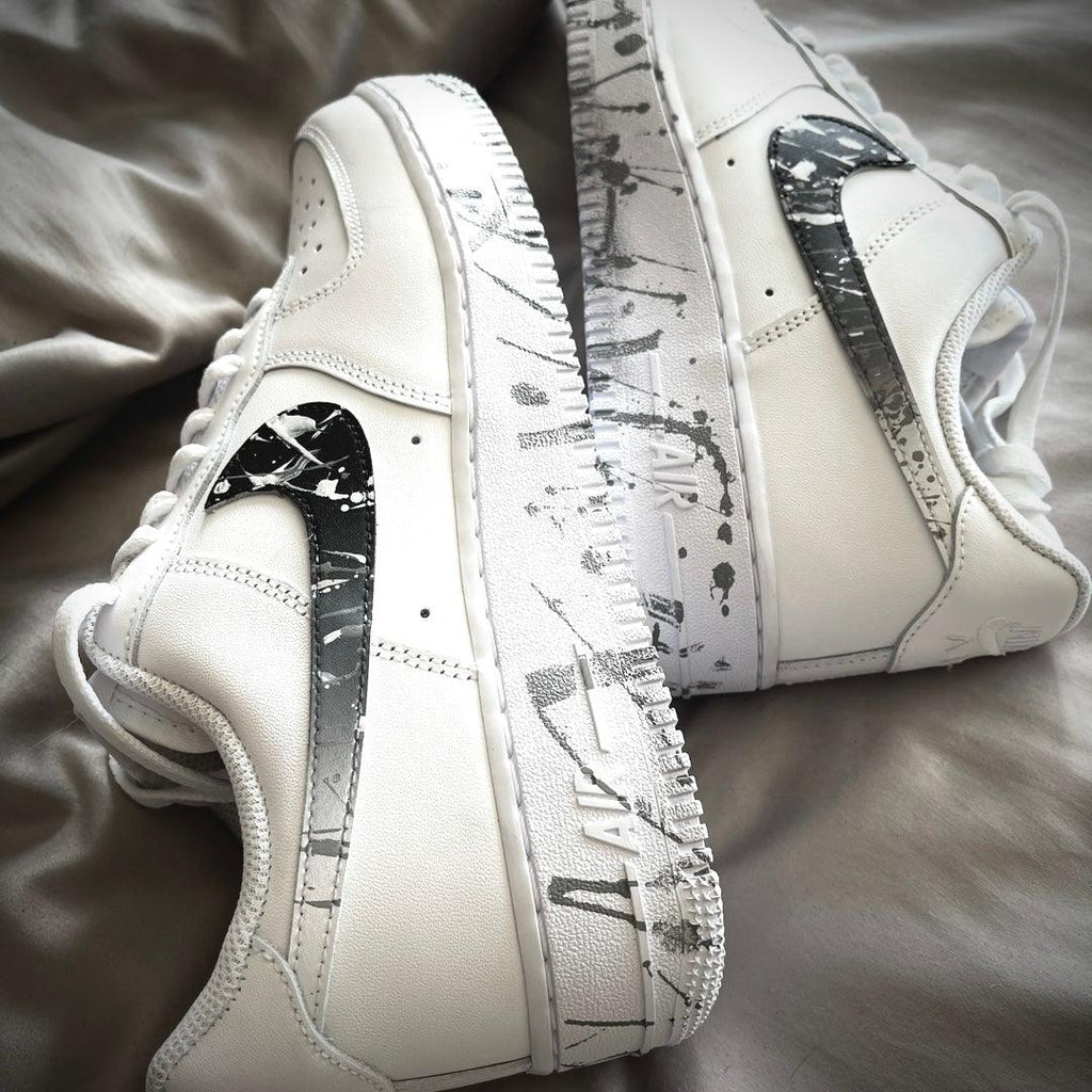 ombre splatter paint airforce 1 custom shoes , custom airforce 1 portrait , hands custom airforces , af1 custom , custom sneakers , white airforce 1 nike