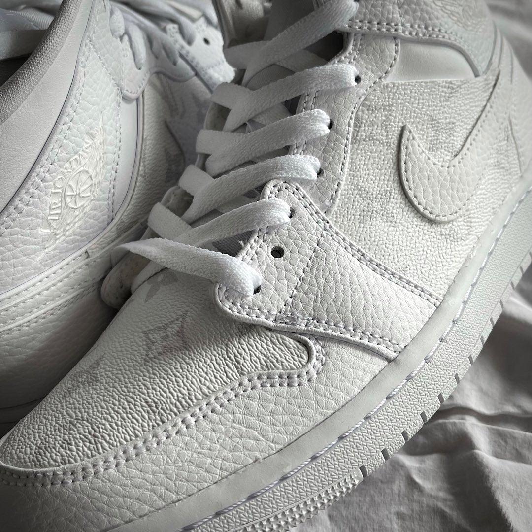 Custom White Lv Jordan 1 Low  Shop Custom Shoes Online – Mrskicks