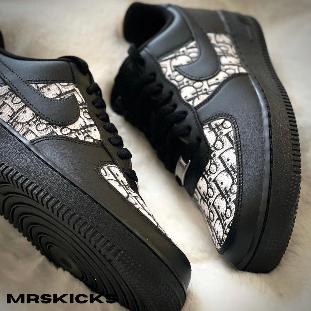custom dior airforce 1 , Af1 custom, custom sneakers for sell, customised black AF1 , Airforce one customs, Dior Af1 , Dior custom shoes, Custom airforces , customized airforces , personalised shoes , create your own shoes , custom nike shoes , custom black sneakers , custom made sneakers, black and white dior custom shoes  
