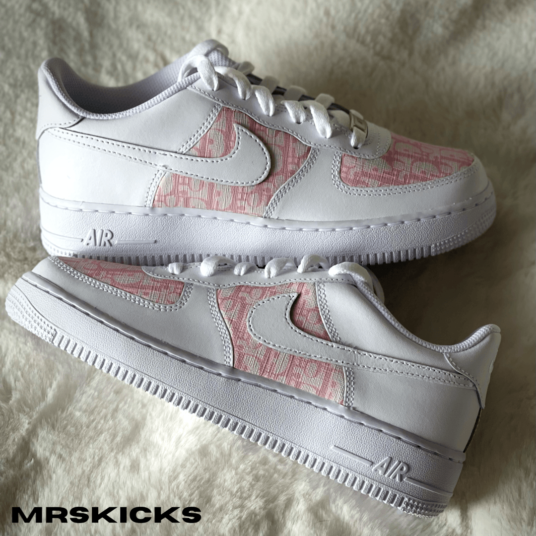 custom pink dior air force 1